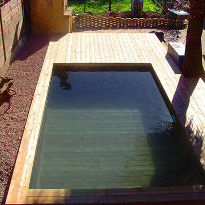 Piscine en bois vue desssus marque odyssea à Fréjus